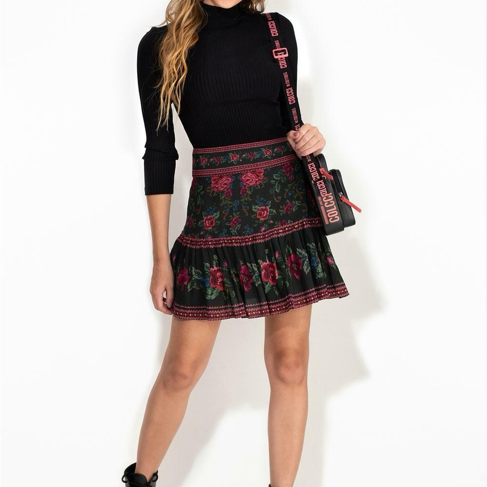 Farm Rio Brazil Floral Mini Skirt - Size S